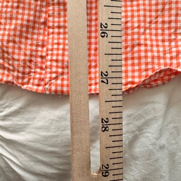 Ralph Lauren Mens Classic Fit Orange Gingham Button-Down Shirt M Preppy Academia - Picture 9 of 12